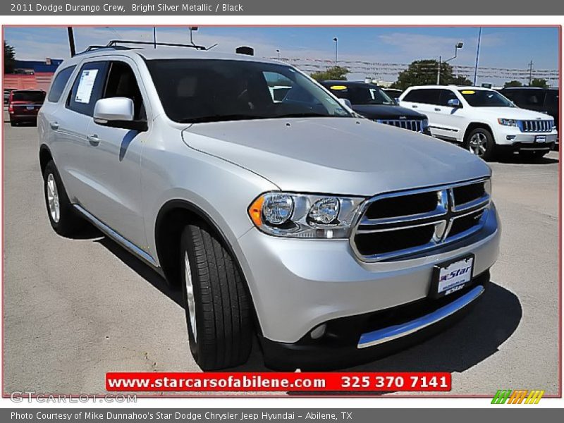 Bright Silver Metallic / Black 2011 Dodge Durango Crew