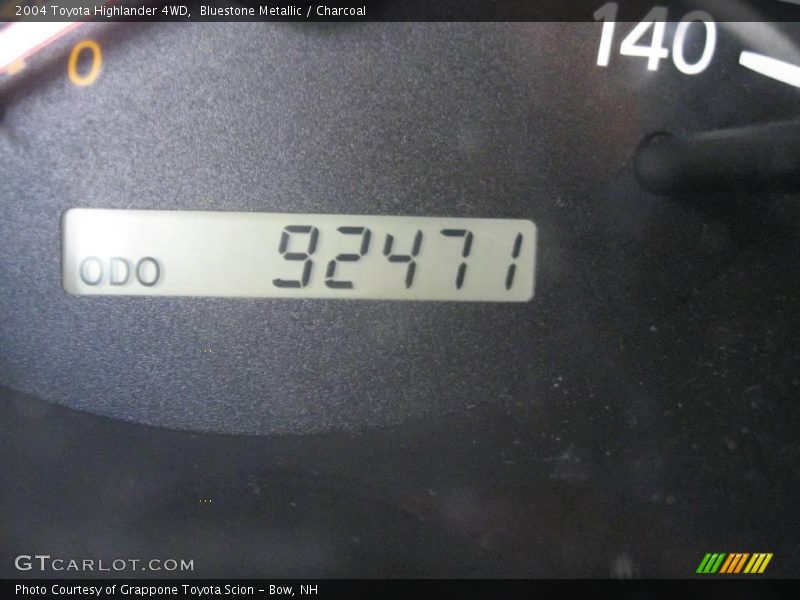Bluestone Metallic / Charcoal 2004 Toyota Highlander 4WD