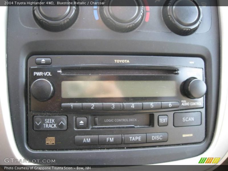 Bluestone Metallic / Charcoal 2004 Toyota Highlander 4WD