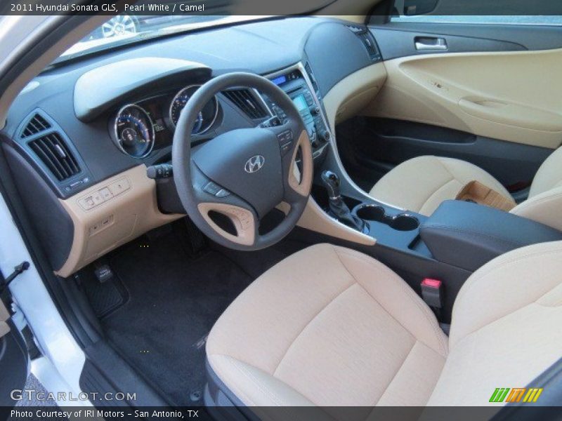 Pearl White / Camel 2011 Hyundai Sonata GLS