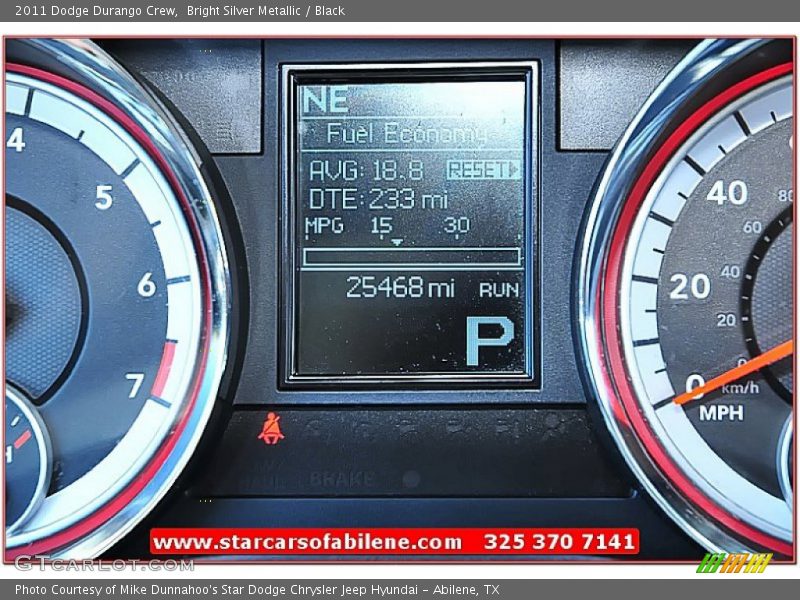 Bright Silver Metallic / Black 2011 Dodge Durango Crew