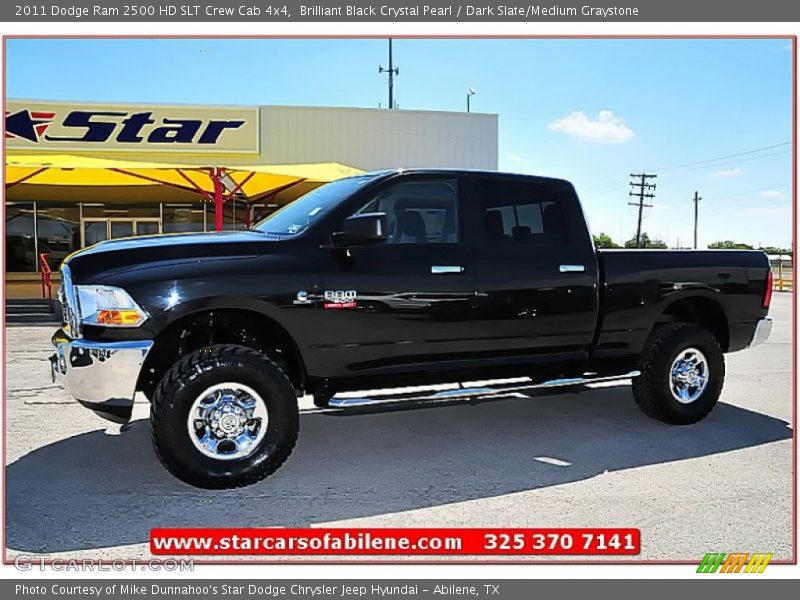 Brilliant Black Crystal Pearl / Dark Slate/Medium Graystone 2011 Dodge Ram 2500 HD SLT Crew Cab 4x4