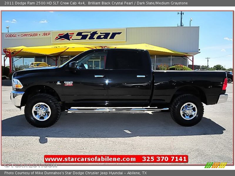 Brilliant Black Crystal Pearl / Dark Slate/Medium Graystone 2011 Dodge Ram 2500 HD SLT Crew Cab 4x4