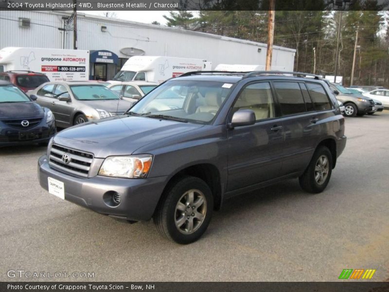 Bluestone Metallic / Charcoal 2004 Toyota Highlander 4WD