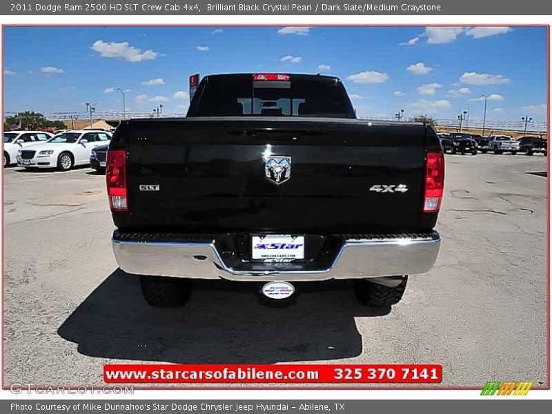 Brilliant Black Crystal Pearl / Dark Slate/Medium Graystone 2011 Dodge Ram 2500 HD SLT Crew Cab 4x4