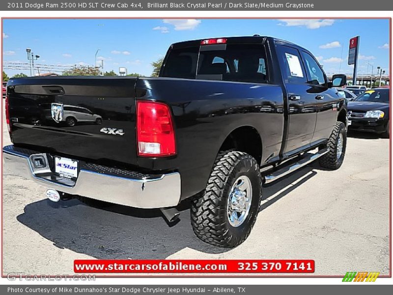 Brilliant Black Crystal Pearl / Dark Slate/Medium Graystone 2011 Dodge Ram 2500 HD SLT Crew Cab 4x4