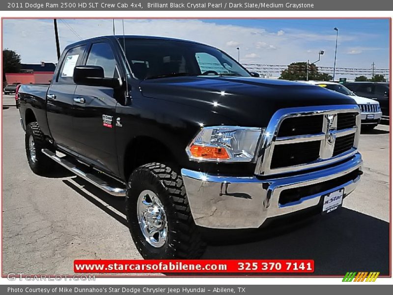 Brilliant Black Crystal Pearl / Dark Slate/Medium Graystone 2011 Dodge Ram 2500 HD SLT Crew Cab 4x4