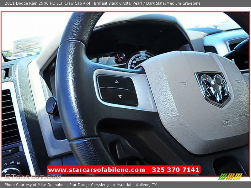 Brilliant Black Crystal Pearl / Dark Slate/Medium Graystone 2011 Dodge Ram 2500 HD SLT Crew Cab 4x4