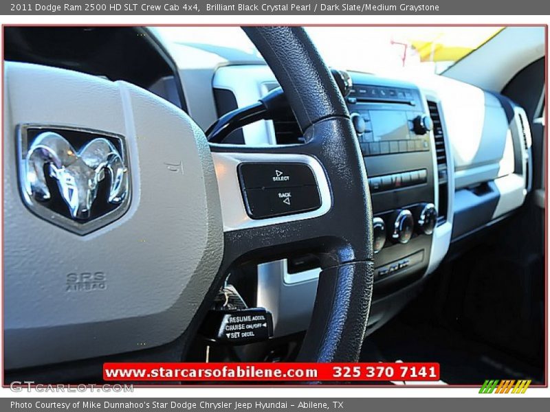 Brilliant Black Crystal Pearl / Dark Slate/Medium Graystone 2011 Dodge Ram 2500 HD SLT Crew Cab 4x4