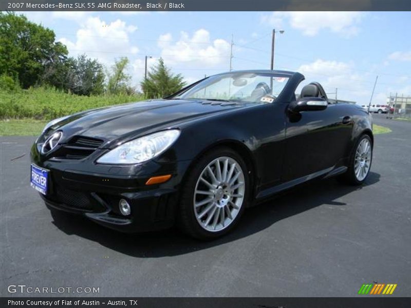 Black / Black 2007 Mercedes-Benz SLK 55 AMG Roadster