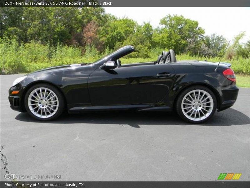 Black / Black 2007 Mercedes-Benz SLK 55 AMG Roadster