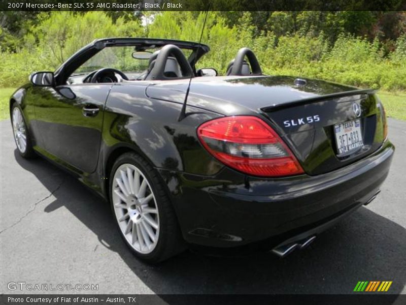 Black / Black 2007 Mercedes-Benz SLK 55 AMG Roadster