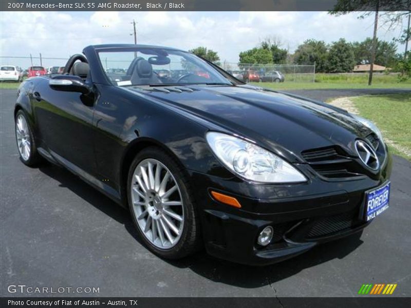 Black / Black 2007 Mercedes-Benz SLK 55 AMG Roadster