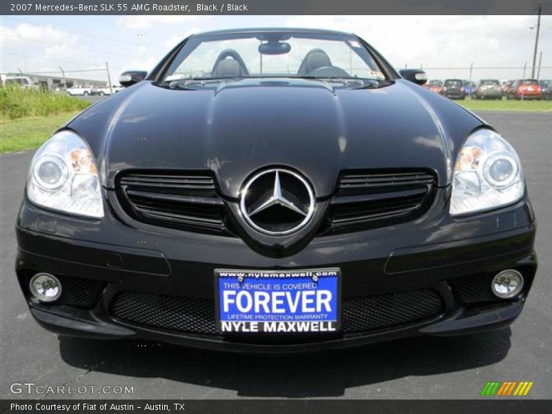 Black / Black 2007 Mercedes-Benz SLK 55 AMG Roadster