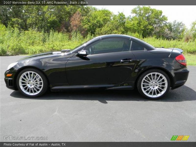 Black / Black 2007 Mercedes-Benz SLK 55 AMG Roadster