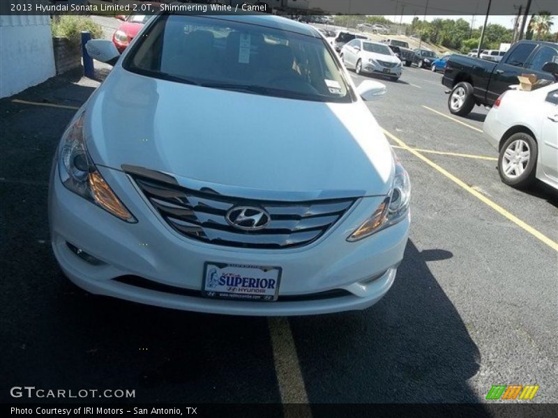 Shimmering White / Camel 2013 Hyundai Sonata Limited 2.0T