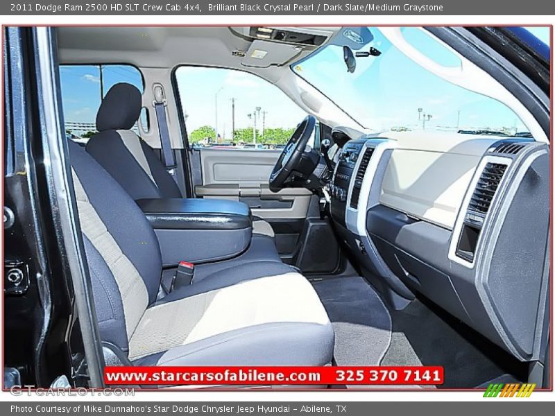 Brilliant Black Crystal Pearl / Dark Slate/Medium Graystone 2011 Dodge Ram 2500 HD SLT Crew Cab 4x4
