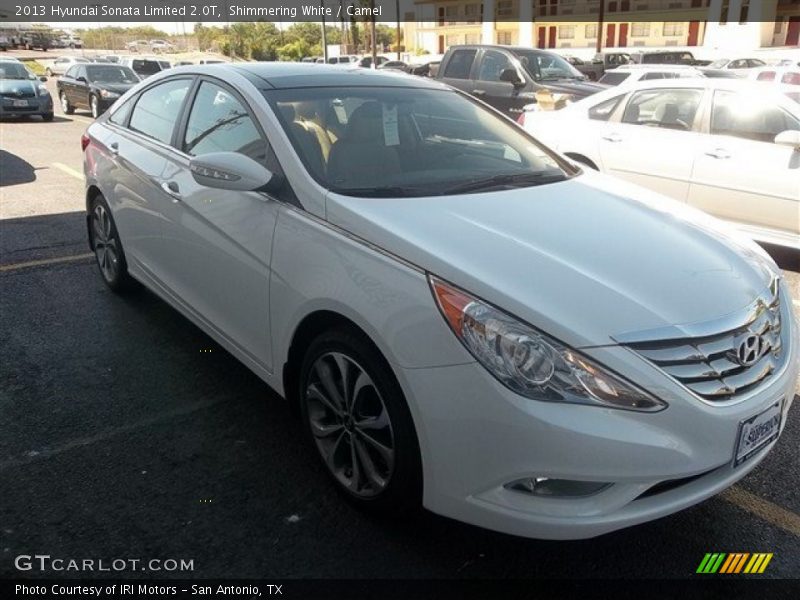 Shimmering White / Camel 2013 Hyundai Sonata Limited 2.0T