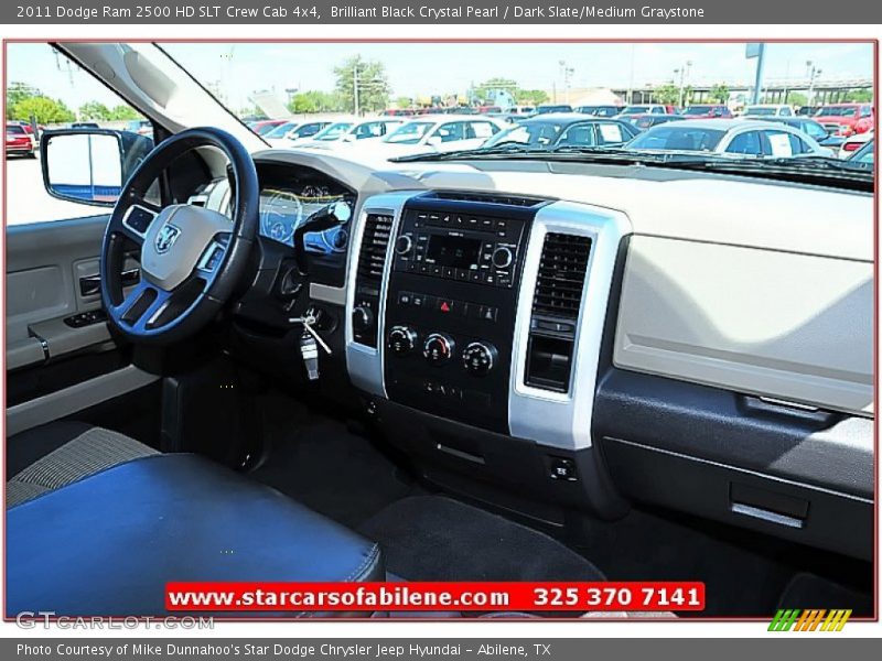 Brilliant Black Crystal Pearl / Dark Slate/Medium Graystone 2011 Dodge Ram 2500 HD SLT Crew Cab 4x4