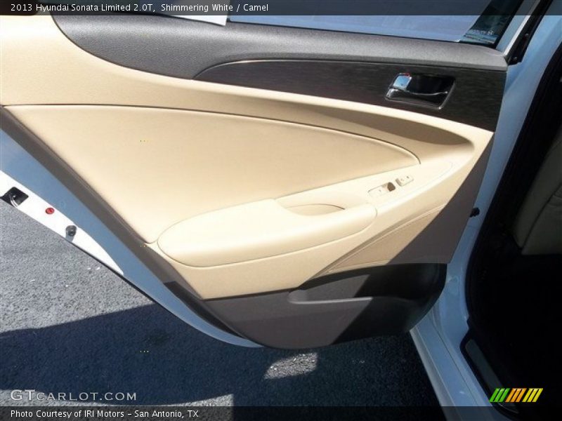 Shimmering White / Camel 2013 Hyundai Sonata Limited 2.0T