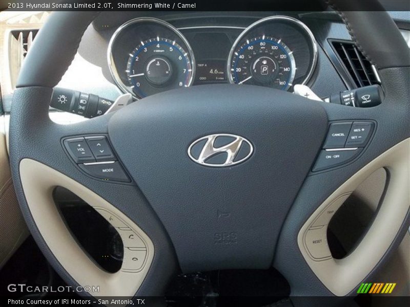 Shimmering White / Camel 2013 Hyundai Sonata Limited 2.0T