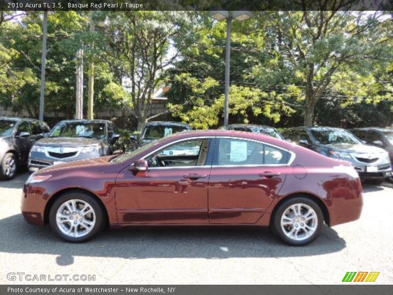 Basque Red Pearl / Taupe 2010 Acura TL 3.5