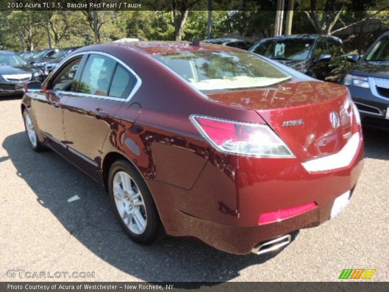 Basque Red Pearl / Taupe 2010 Acura TL 3.5