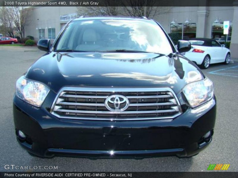 Black / Ash Gray 2008 Toyota Highlander Sport 4WD