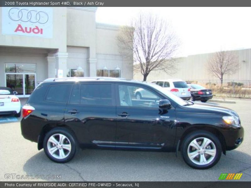 Black / Ash Gray 2008 Toyota Highlander Sport 4WD