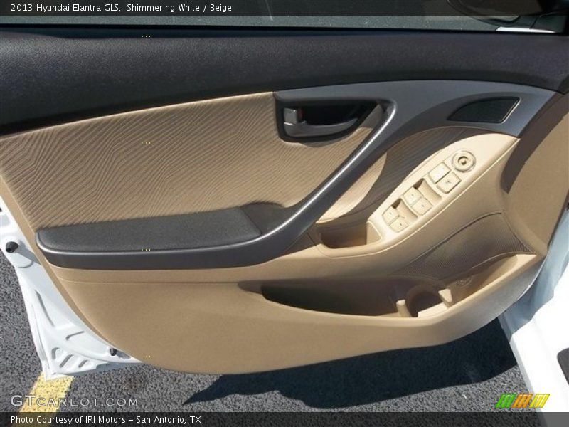 Shimmering White / Beige 2013 Hyundai Elantra GLS