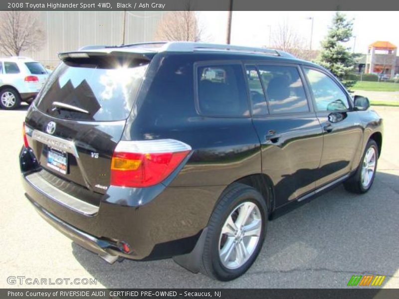 Black / Ash Gray 2008 Toyota Highlander Sport 4WD