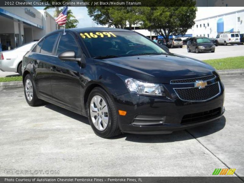 Black Granite Metallic / Jet Black/Medium Titanium 2012 Chevrolet Cruze LS