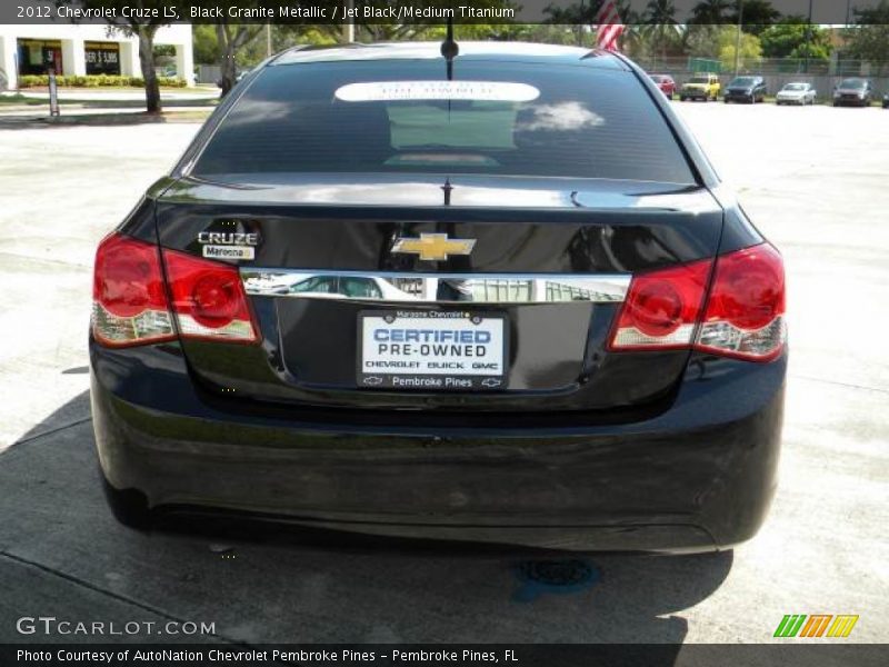 Black Granite Metallic / Jet Black/Medium Titanium 2012 Chevrolet Cruze LS