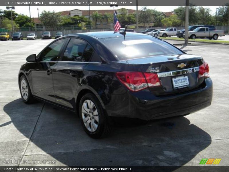 Black Granite Metallic / Jet Black/Medium Titanium 2012 Chevrolet Cruze LS