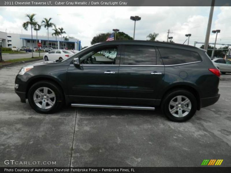 Cyber Gray Metallic / Dark Gray/Light Gray 2011 Chevrolet Traverse LT
