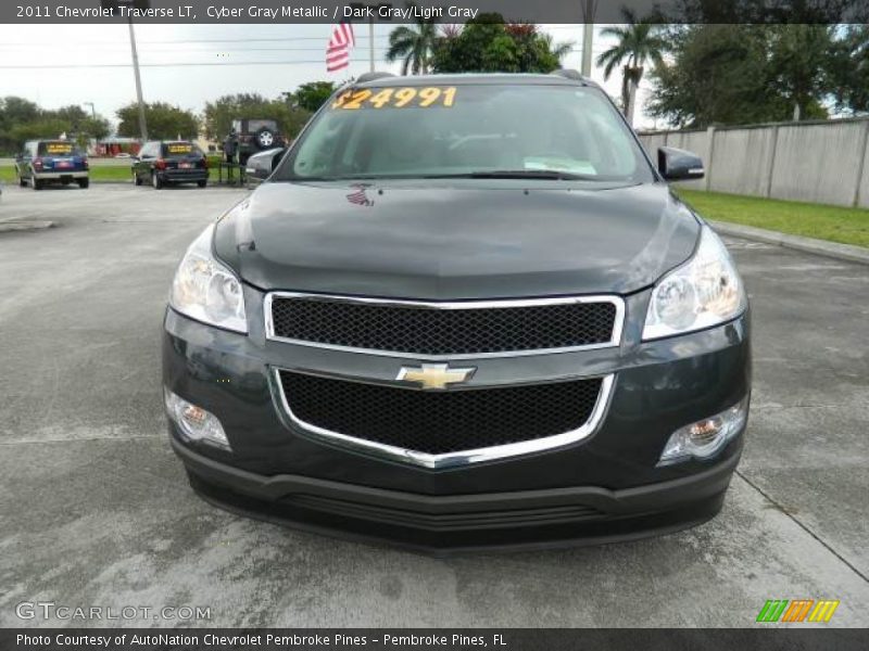 Cyber Gray Metallic / Dark Gray/Light Gray 2011 Chevrolet Traverse LT