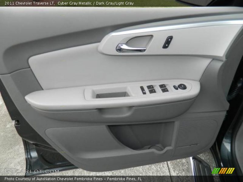 Cyber Gray Metallic / Dark Gray/Light Gray 2011 Chevrolet Traverse LT