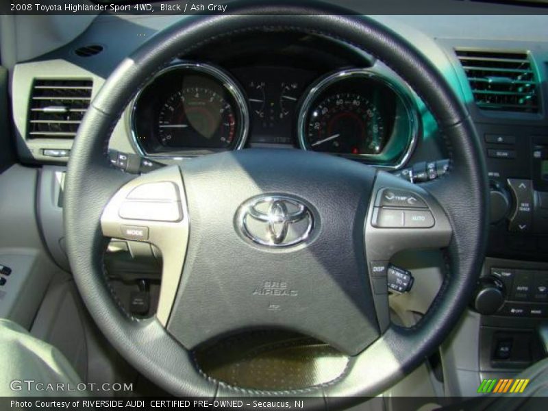 Black / Ash Gray 2008 Toyota Highlander Sport 4WD