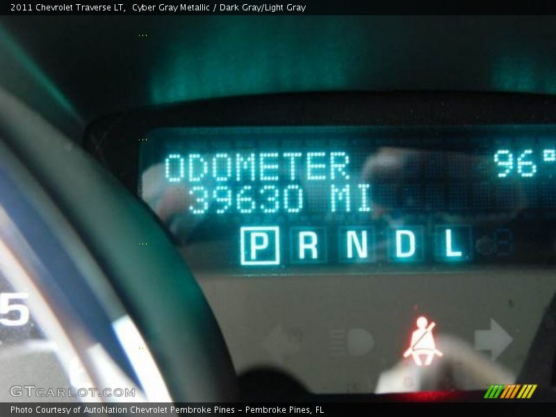 Cyber Gray Metallic / Dark Gray/Light Gray 2011 Chevrolet Traverse LT
