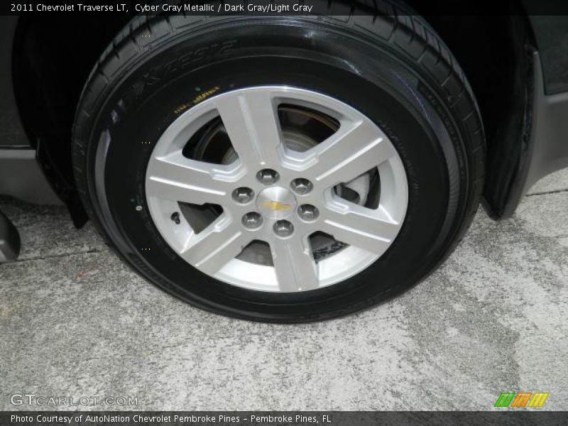 Cyber Gray Metallic / Dark Gray/Light Gray 2011 Chevrolet Traverse LT