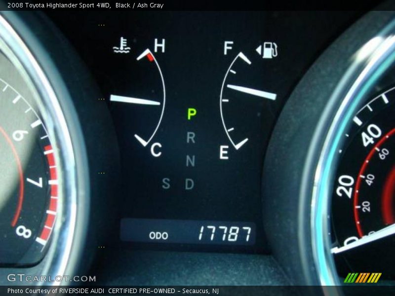 Black / Ash Gray 2008 Toyota Highlander Sport 4WD