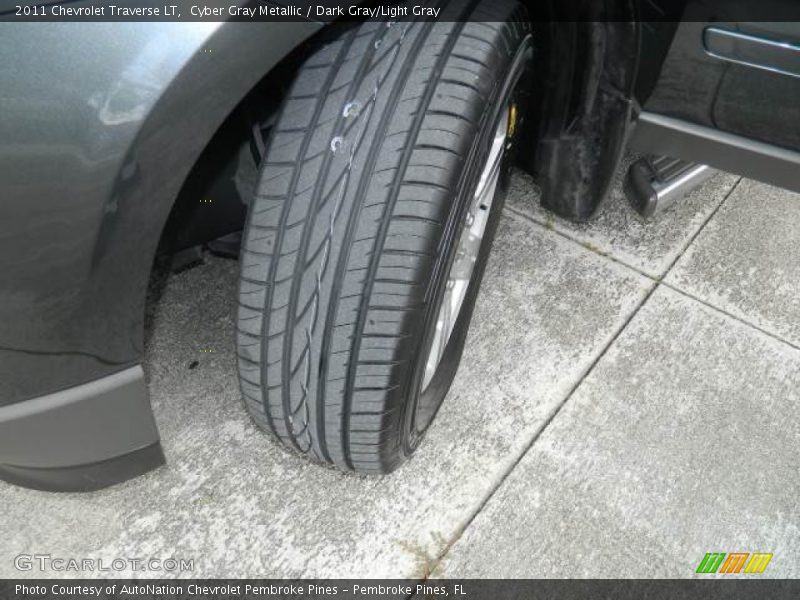 Cyber Gray Metallic / Dark Gray/Light Gray 2011 Chevrolet Traverse LT