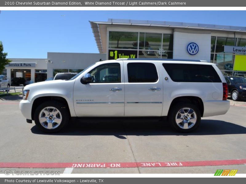 White Diamond Tricoat / Light Cashmere/Dark Cashmere 2010 Chevrolet Suburban Diamond Edition