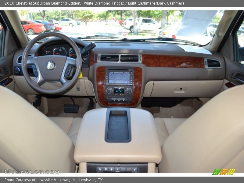White Diamond Tricoat / Light Cashmere/Dark Cashmere 2010 Chevrolet Suburban Diamond Edition