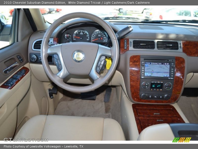 White Diamond Tricoat / Light Cashmere/Dark Cashmere 2010 Chevrolet Suburban Diamond Edition