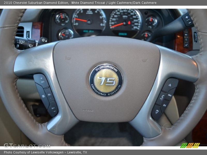 White Diamond Tricoat / Light Cashmere/Dark Cashmere 2010 Chevrolet Suburban Diamond Edition