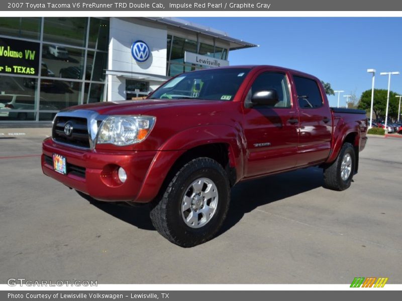 Impulse Red Pearl / Graphite Gray 2007 Toyota Tacoma V6 PreRunner TRD Double Cab