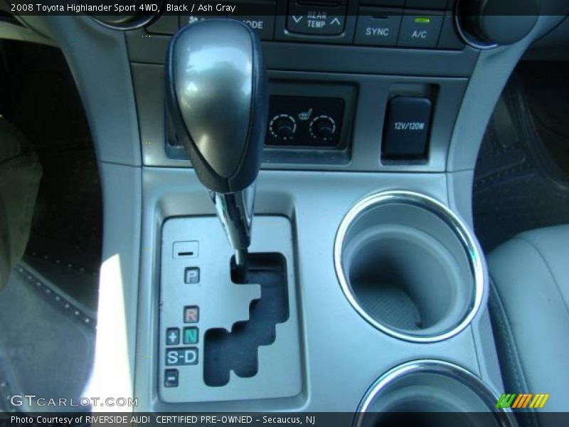 Black / Ash Gray 2008 Toyota Highlander Sport 4WD