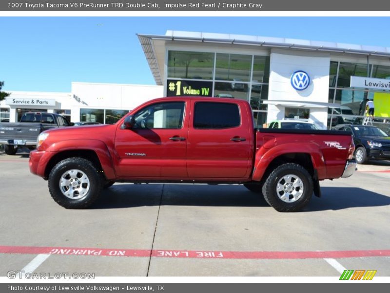 Impulse Red Pearl / Graphite Gray 2007 Toyota Tacoma V6 PreRunner TRD Double Cab
