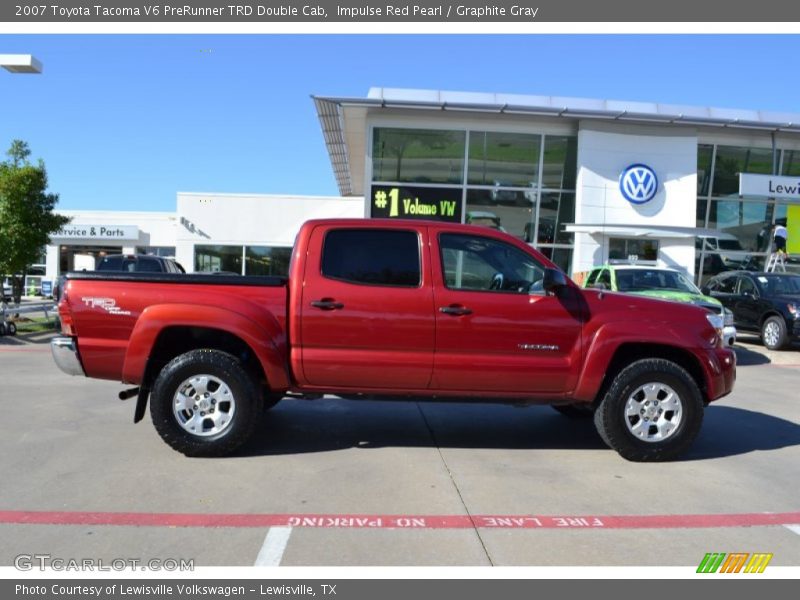 Impulse Red Pearl / Graphite Gray 2007 Toyota Tacoma V6 PreRunner TRD Double Cab